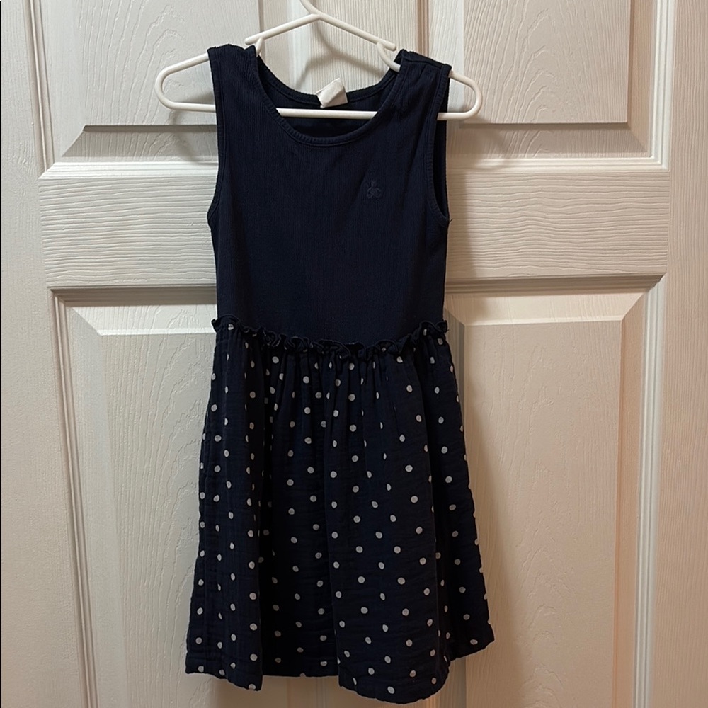 Gap Kids Navy Polka Dot Dress